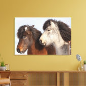 アイスランドの馬のプロフィール キャンバスプリント (インサイチュ (リビング))