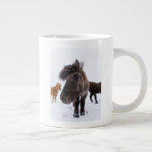 アイスランドの馬の肖像、 ジャンボコーヒーマグカップ (右)