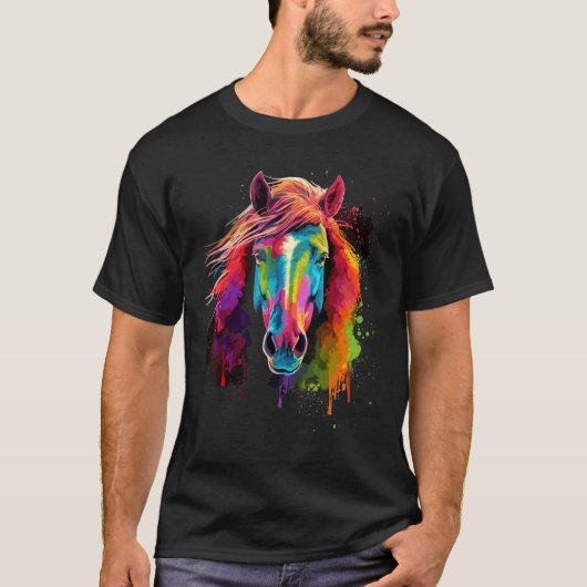 アイスランドの馬の騎乗・馬術競技・障害物競走 Tシャツ (正面)