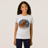 アイスランドの馬は雪のために… -女の子おもしろいな演劇の産みます Tシャツ (正面フル)