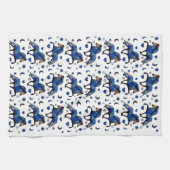 アイスランドの馬を告げるスタリー・ナイト・カリスマ キッチンタオル (横)