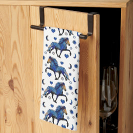 アイスランドの馬を告げるスタリー・ナイト・カリスマ キッチンタオル