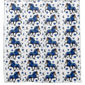 アイスランドの馬を告げるスタリー・ナイト・カリスマ シャワーカーテン (正面)