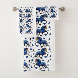 アイスランドの馬を告げるスタリー・ナイト・カリスマ バスタオルセット