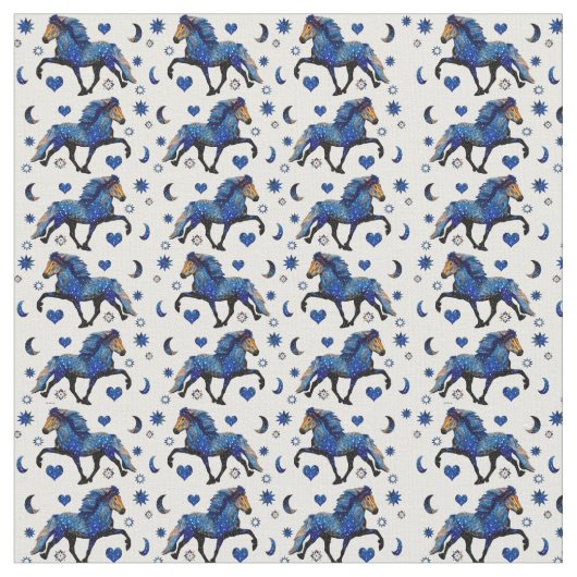 アイスランドの馬を告げるスタリー・ナイト・カリスマ ファブリック (クローズアップ)