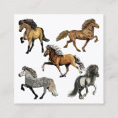 アイスランドの馬歩き スクエア名刺 (正面)