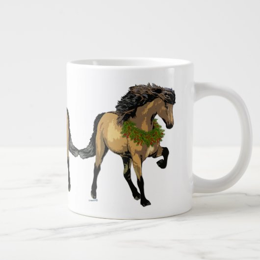 アイスランドの馬 ジャンボコーヒーマグカップ (右)