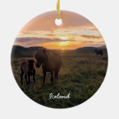 アイスランドの馬- セラミックオーナメント (裏面)