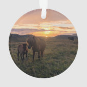 アイスランドの馬 – セラミックオーナメント オーナメント (裏面)