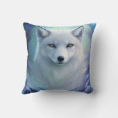 アイスランドの驚くべき白い雪キツネ クッション (裏面)
