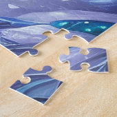 アイスランドの驚くべき白い雪キツネ ジグソーパズル (側面)