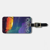 アイスランドの「星の下」ヴィンテージ旅行ポスター ラゲッジタグ (正面横)