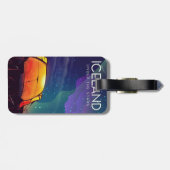 アイスランドの「星の下」ヴィンテージ旅行ポスター ラゲッジタグ (裏面横)