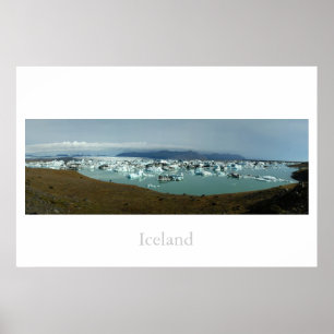 アイスランドのglacier湖 ポスター