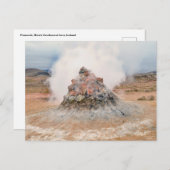 アイスランドのHverir地熱地区フマロール ポストカード (正面/裏面)