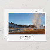 アイスランドのMyvatn地熱地域の風景 ポストカード (正面/裏面)