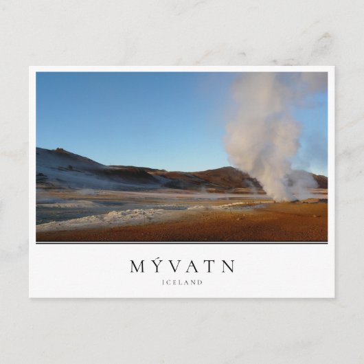 アイスランドのMyvatn地熱地域の風景 ポストカード (正面)