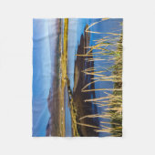 アイスランドのSaudarkrourとSkagafjordurを見る フリースブランケット (正面)