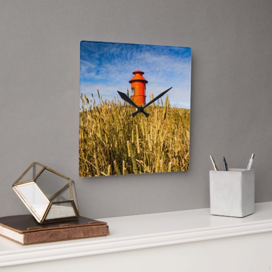 アイスランドのStykkkisholmurにある灯台 スクエア壁時計 (オフィス)