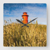 アイスランドのStykkkisholmurにある灯台 スクエア壁時計 (正面)