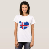 アイスランドはÍslandの旗の地図です Tシャツ (正面フル)
