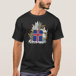 アイスランドはÍslandの紋章付き外衣です Tシャツ