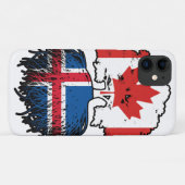 アイスランドアイスランドカナダツリールーツ国旗 Case-Mate iPhoneケース (裏面(横))