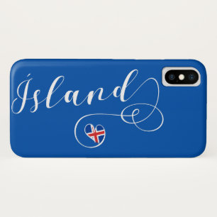 アイスランドアイスランドハート携帯電話ケース iPhone X ケース