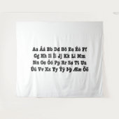アイスランドアルファベット[イスレンスカスタフロフィオ] タペストリー (正面(横))