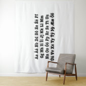 アイスランドアルファベット[イスレンスカスタフロフィオ] タペストリー (インサイチュ)