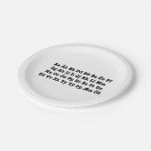 アイスランドアルファベット[イスレンスカスタフロフィオ] ペーパープレート (アングル)