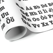 アイスランドアルファベット[イスレンスカスタフロフィオ] ラッピングペーパー (ロールコーナー)