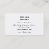 アイスランドアルファベット[イスレンスカスタフロフィオ] 名刺 (裏面)