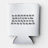 アイスランドアルファベット[イスレンスカスタフロフィオ] 缶クーラー (正面)