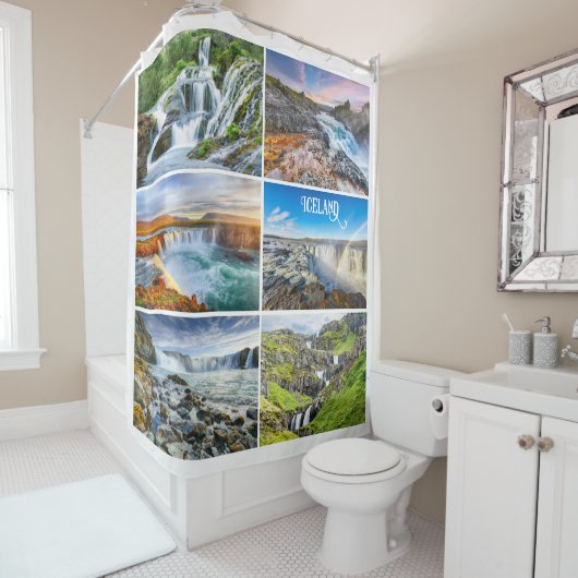 アイスランドウォーターフォールズ シャワーカーテン (インサイチュ)