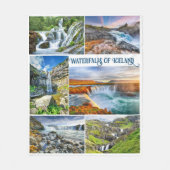 アイスランドウォーターフォールズ フリースブランケット (正面)