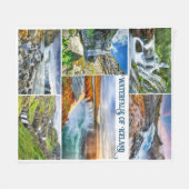 アイスランドウォーターフォールズ フリースブランケット (正面(横))