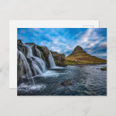 アイスランドウォーターフォール葉書 ポストカード (正面/裏面)