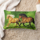 アイスランドウマのドリームチーム ランバークッション (ブランケット)