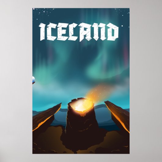 アイスランドオーロラボレアリストラベルポスター ポスター (正面)