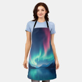 アイスランドオーロラ エプロン (着用した状態)