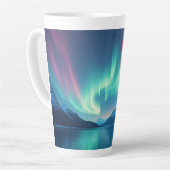 アイスランドオーロラ カフェラテマグ (左アングル)