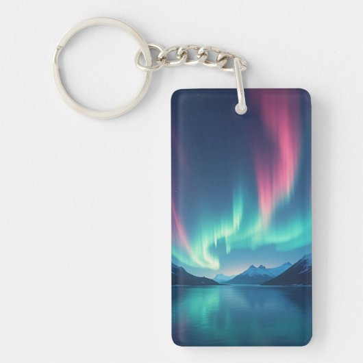 アイスランドオーロラ キーホルダー (正面)