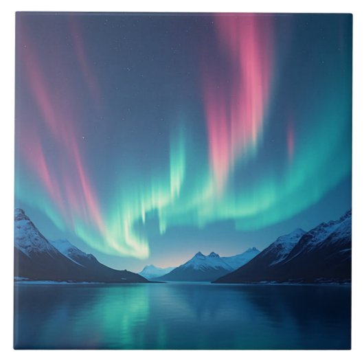 アイスランドオーロラ タイル (正面)