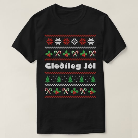 アイスランドクリスマスギロリーグジョル Tシャツ (デザイン正面)