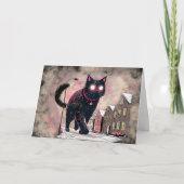 アイスランドクリスマスユール(キリスト降誕祭)猫 カード (正面)