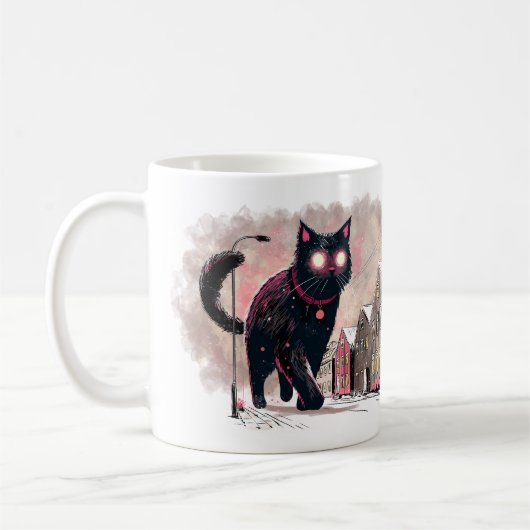 アイスランドクリスマスユール(キリスト降誕祭)猫 コーヒーマグカップ (左)