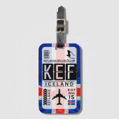 アイスランドケフラヴィックKEFエアポートラゲッジタグ ラゲッジタグ (正面縦)