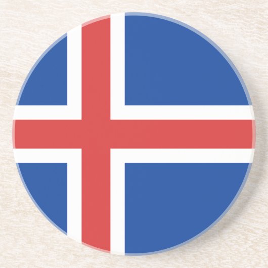 アイスランドコースター国旗 コースター (正面)