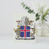 アイスランドコートオブアームズ詳細 ポストカード (スタンド正面)